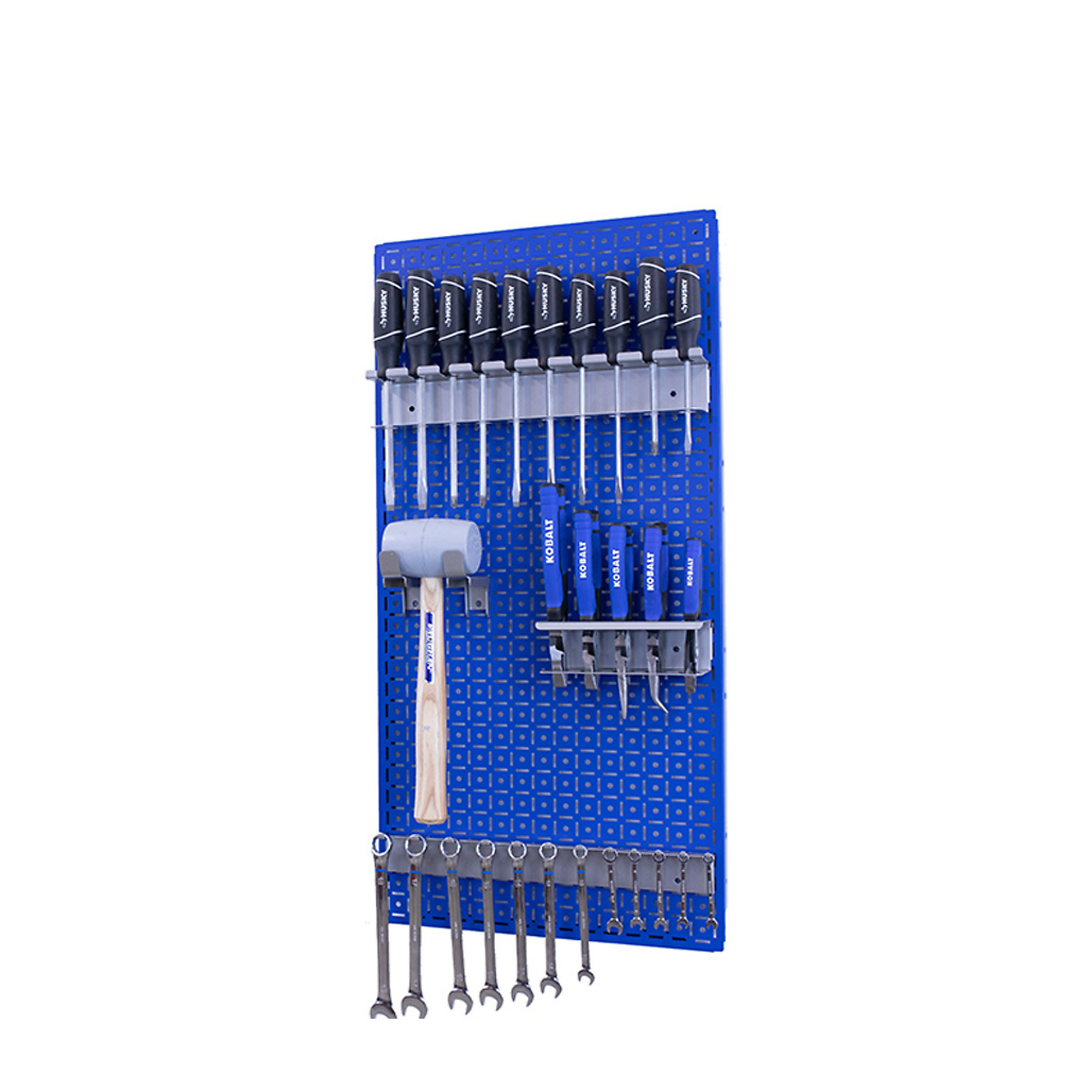 OmniWall, OmniWall metal pegboard storage kit for storage, Length 16 in, Width 32 in, Model# CGS-KIT-1PL